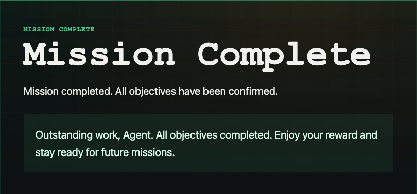 Mission Complete screenshot